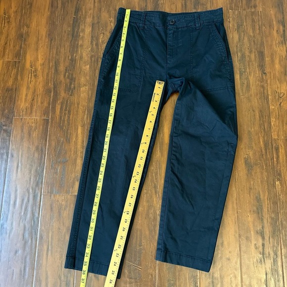 VINCE Womens Large Pockets Cotton Ankle Pants Washed Navy #V547921634 - Picture 13 of 14